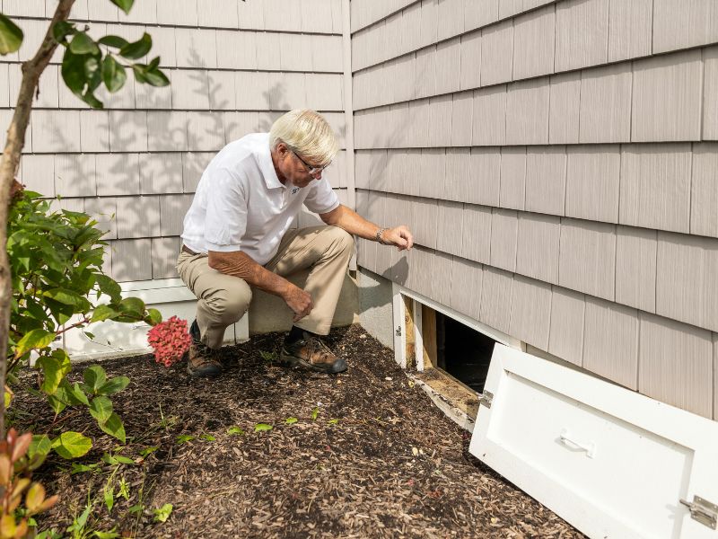 Home pest inspection of entry points and moisture issues in a Glenolden, PA residence